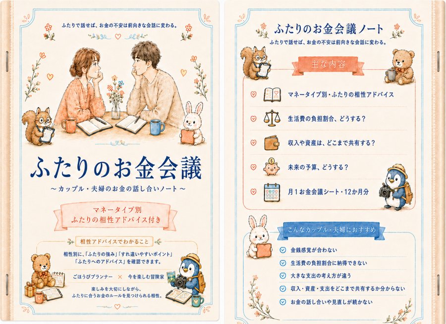 ふたりのお金会議ノートのイメージ